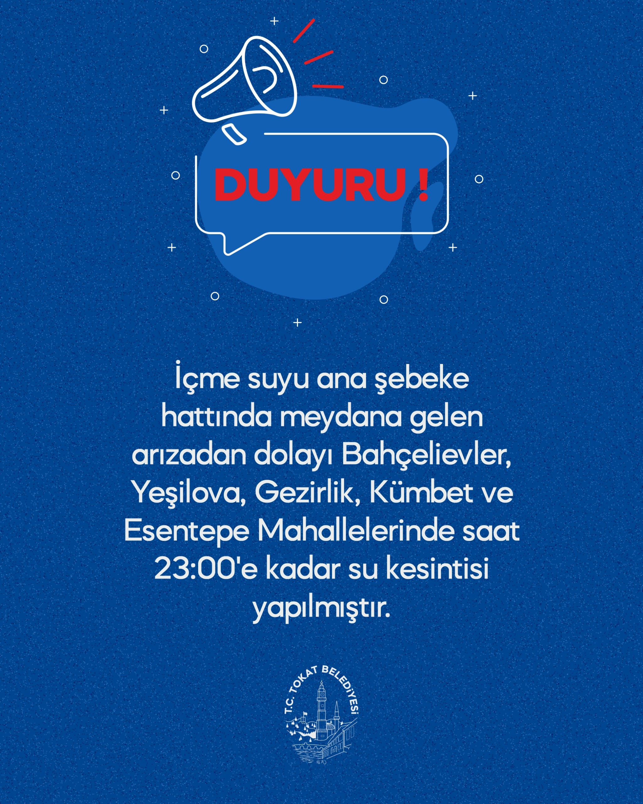 Su Kesintisi Duyurusu