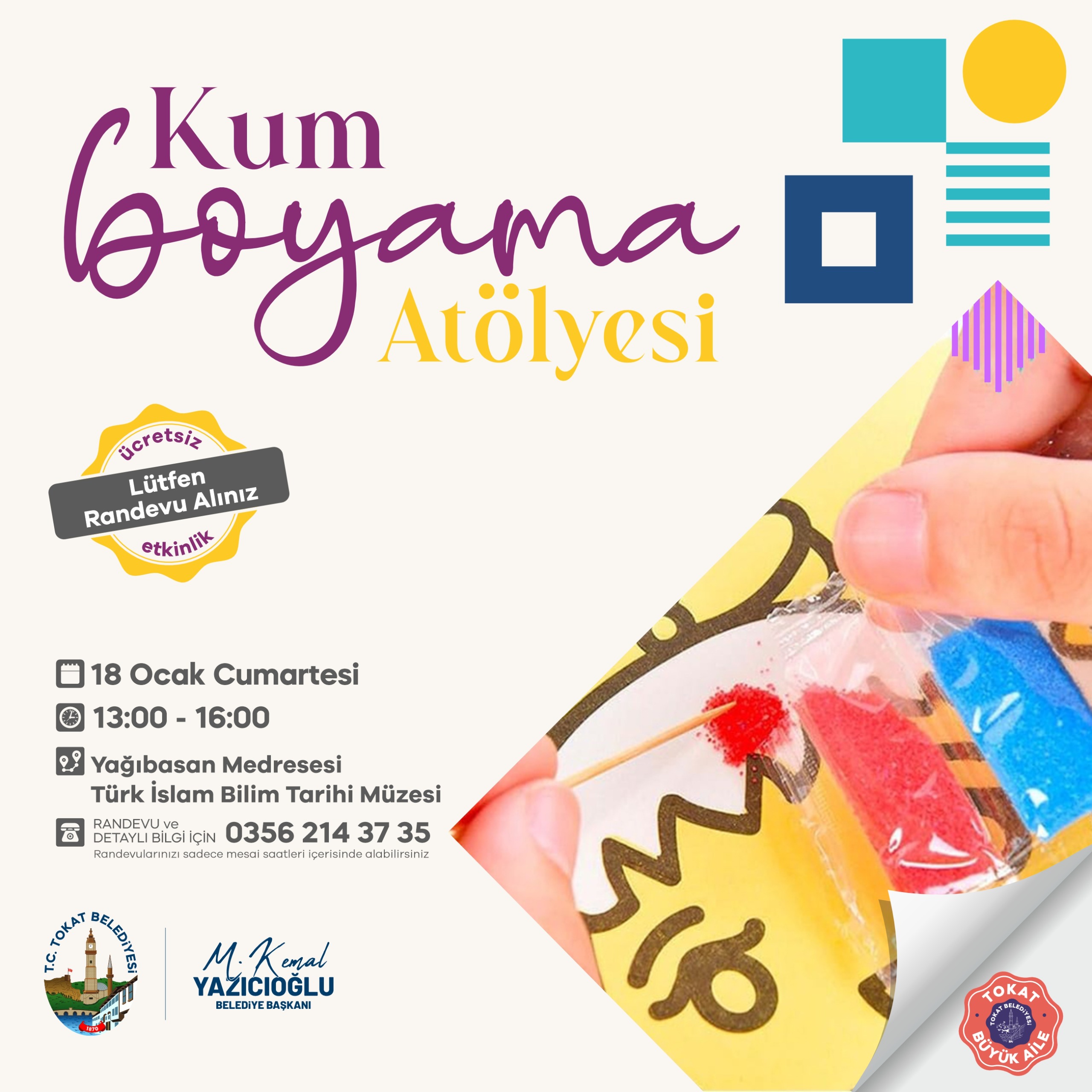 Kum Boyama Atölyesi